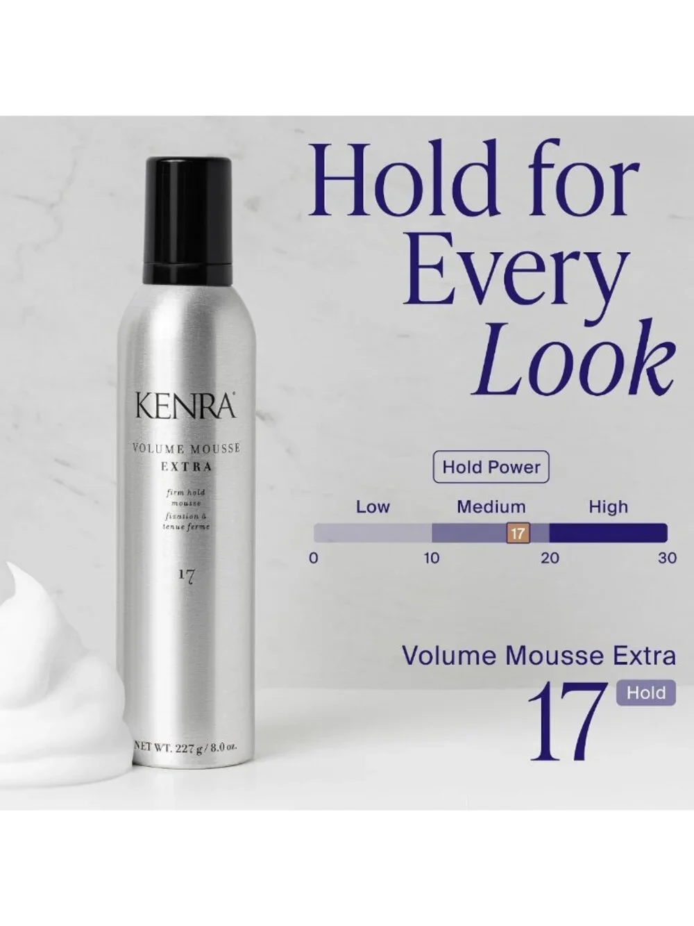 Extra Firm Hold Volume Mousse | Lightweight, Non-Drying Formula | Tames Frizz